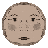 Full Moon Illustration Sticker