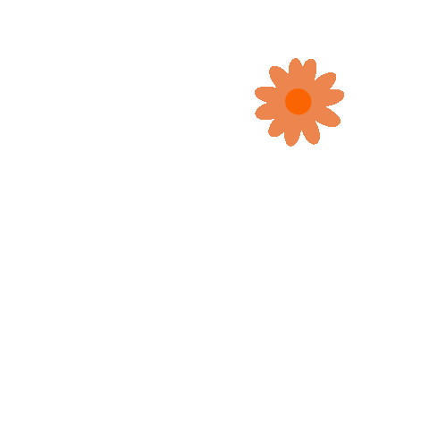 Orange Flowers Flower Sticker