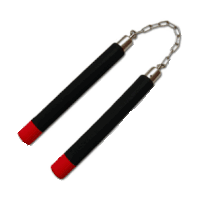 martial arts nunchucks Sticker
