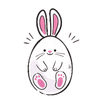 Rabbit Easter Sticker