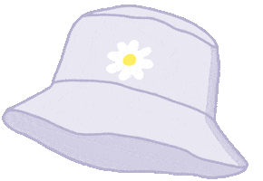 Flower Hat Illustration Sticker by Loja Bad Gal