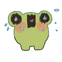 Frog Sweating Sticker