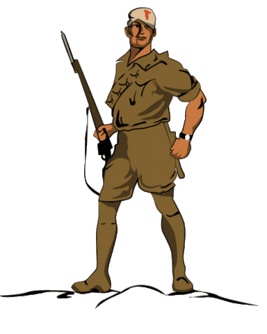 estudiosptyltd giphyupload war soldier aussie Sticker