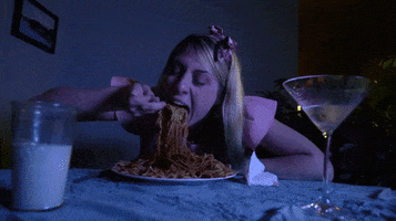 charlybliss eating spaghetti dq gluttony GIF