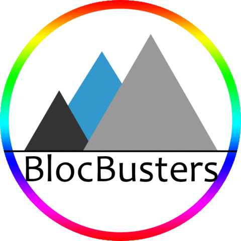 blocbusters giphyupload mountains blocbusters blocbusters logo Sticker