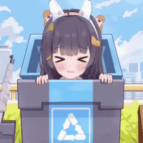Scared Trash Bin GIF