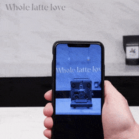 wholelattelove coffee ar goals augmented reality GIF