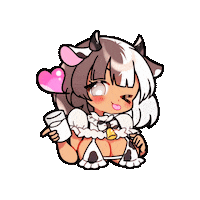 Moeflavor anime kawaii cosplay cow Sticker