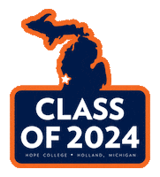 Class Of 2024 Sticker by Hope College