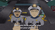 aliens cops GIF by South Park 