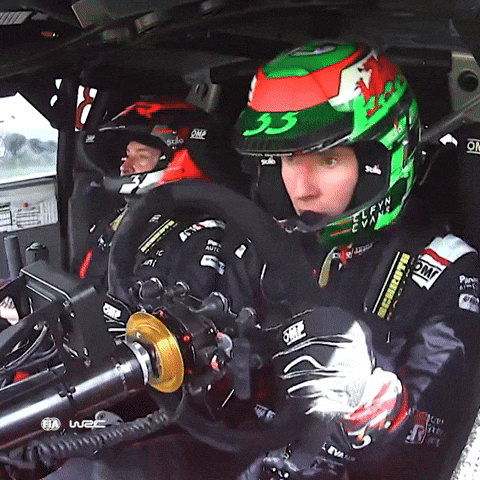 Driving Elfyn Evans GIF by FIA World Rally Championship