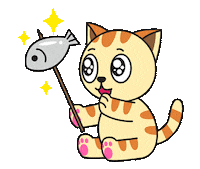 Cat Eat Sticker by JPedicini