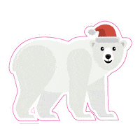 Polar Bear Christmas Sticker by WestLotto