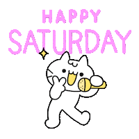 White Cat Dancing Sticker by Mikitti