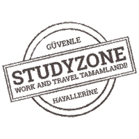 studyzoneint travel work usa and Sticker