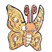 Atlas Moth Butterfly Sticker by Mike Bennett Art