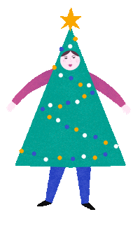Christmas Tree Sticker by Bett Norris