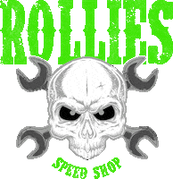 RolliesSpeedShop rss rollies rollies speed shop rollies skull Sticker