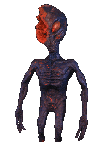 Extra Terrestrial Aliens Sticker by The Horror Section