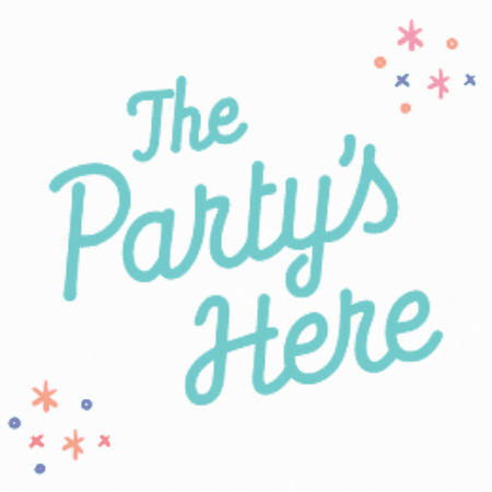 thepartyshere giphygifmaker party time thepartyshere the partys here GIF