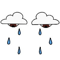 Eyes Crying Sticker