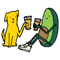 golden retriever wink Sticker by minds + assembly