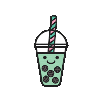 Boba Knitting Sticker by Nerd Bird Makery