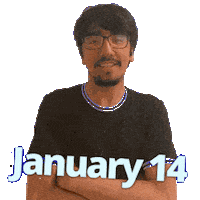 January 14 Sticker