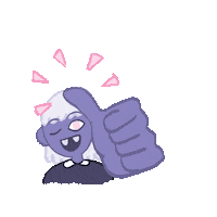 aliyahmb thumbs up purple great job finley Sticker