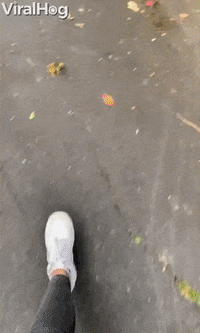 Scary Moment Girl Steps On Something Squishy GIF by ViralHog