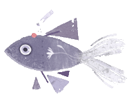Fish Violet Sticker