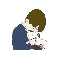 Cat なかよし Sticker