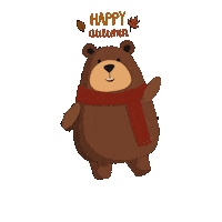 arkayanaillustrates happy hello hi fall Sticker