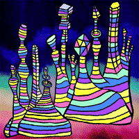melanie__peck art rainbow trippy psychedelic GIF