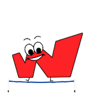 W Jumping Sticker by Webtraders