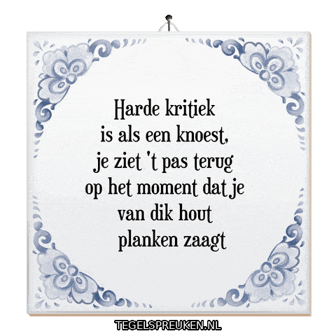 Wijsheid Spreuk Sticker by Tegelspreuken.nl