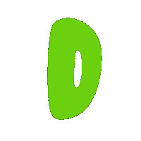 Alphabet D Sticker