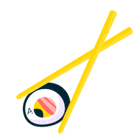 apartdesignstudio sushi salmon maki apart Sticker