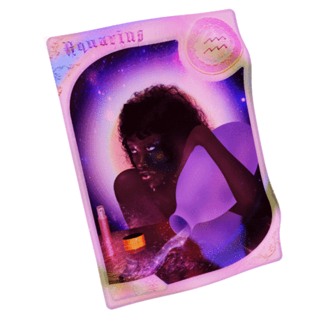 GabrielleRosenstein pastel cyber zodiac tarot Sticker
