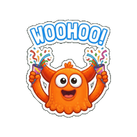 Happy Good Vibes Sticker by Momo & Tulus