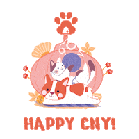 Shopthepaw new year cny chinese new year happy cny Sticker
