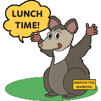 Hungry Feed Me Sticker by Marvin The Manicou