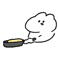 ご飯 Cooking Sticker by おめがちゃん