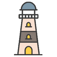 Lighthouse Sticker by Wink Laser Studio