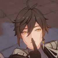 Mewing Zhongli GIF