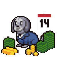 April 15 Money Sticker by Abstract HotDogs