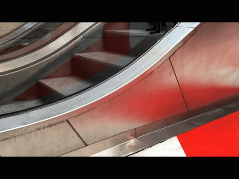 characters escalator GIF by Genevieve Gauckler