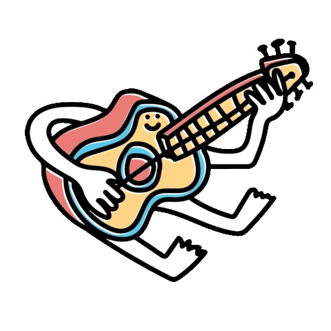 Happy Rock N Roll Sticker by joelkirschenbaum