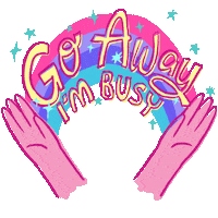 Go Away No Sticker by jecamartinez