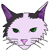 White Cat Sticker by Jasi